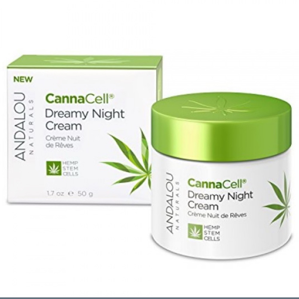 Andalou Naturals | Cannacell Dreamy Night Cream | Hemp Stem Cells | Organic NWT